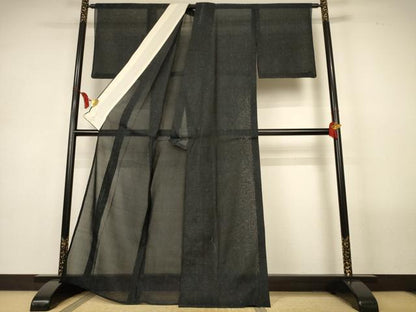 平和屋着物＊夏物　本場大島紬　夏大島　抽象文様　正絹　逸品　AABL5220jd