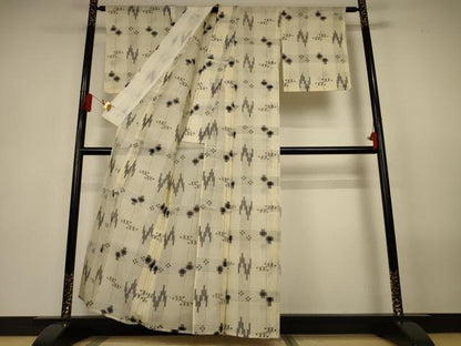 平和屋着物＊夏物　本場琉球絣　夏琉球　正絹　逸品　AABL5224jd