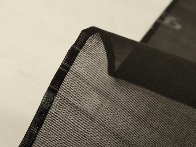 平和屋着物＊夏物　本場琉球絣　夏琉球　黒地　正絹　逸品　AABL5225jd