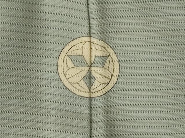 平和屋着物＊夏物　色無地　絽　青磁鼠色　正絹　逸品　AABL5227jd