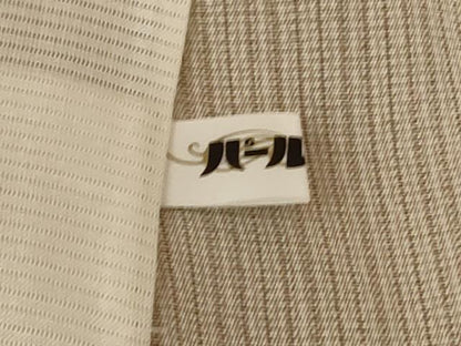 平和屋着物＊夏物　伝統工芸師　服部光擴　江戸小紋　縦絽　角通し　正絹　逸品　AABL5228jd