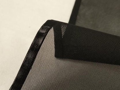 平和屋着物＊夏物　小紋　紗　風景文　黒地　正絹　逸品　AABL5236jd