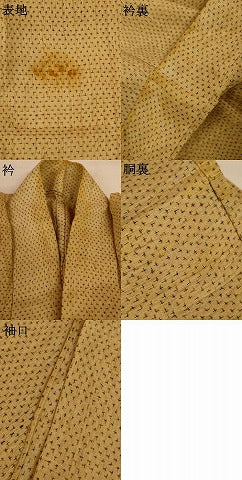 平和屋着物＊夏物　男性　上布　十字絣　麻　逸品　AABL5238jd