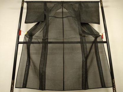 平和屋着物＊夏物　本場大島紬　夏大島　風景文　正絹　逸品　AABL5240jd