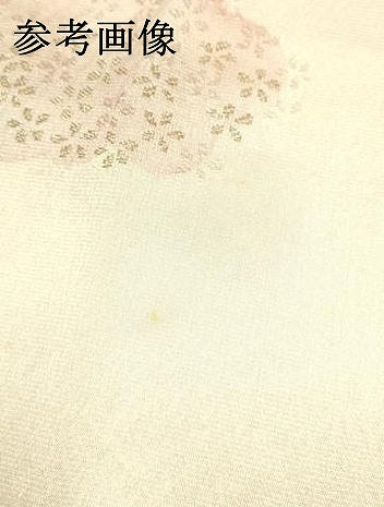 平和屋本店●和装小物　帯締め・帯揚げセット　丸組　雲取り花文　金糸　正絹　逸品　未使用　AABL5262ay