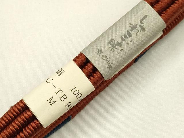 平和屋本店●和装小物　帯締め・帯揚げセット　平組　貝合わせ　京ぜんび　正絹　逸品　未使用　AABL5270ay