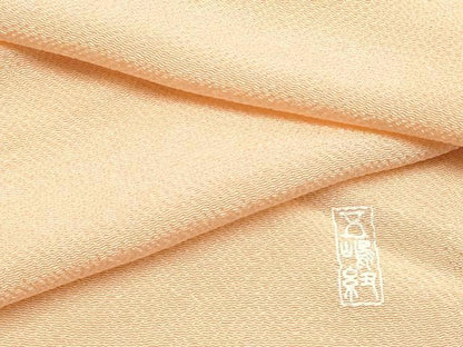 平和屋本店▼和装小物　無形文化財　五嶋紐監修　帯揚げ　洒落柿色　逸品　AABL5278ay