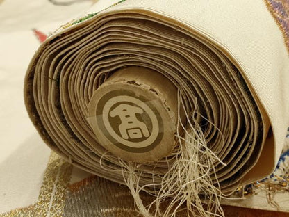 平和屋本店●最高級　龍村平蔵製　丸帯　反物　日出鶴綴錦　金銀糸　高島屋扱い　正絹　逸品　未使用　AABL5289ay