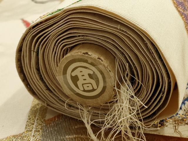平和屋本店●最高級　龍村平蔵製　丸帯　反物　日出鶴綴錦　金銀糸　高島屋扱い　正絹　逸品　未使用　AABL5289ay
