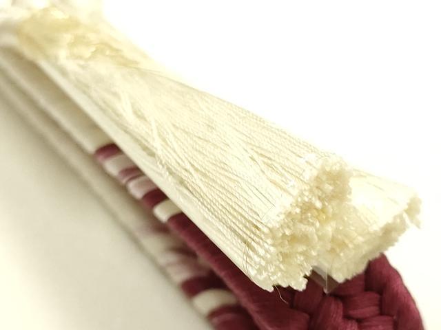 平和屋着物●和装小物　帯締め・帯揚げセット　平組　絞り　舞葉文　正絹　逸品　未使用　AABL5309ay