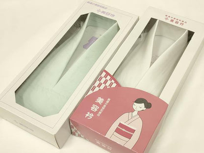 平和屋着物▼和装小物　美容衿2点セット　装道　白衿　浅葱色　逸品　未使用品　AABL5343ay