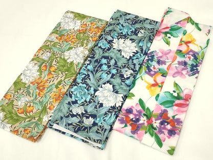 平和屋着物▼和装小物　伊達衿　まとめて3点　花柄　重ね衿ピン付属　逸品　AABL5344ay