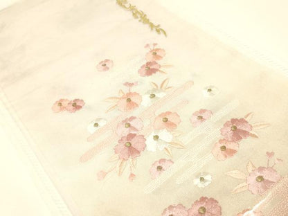 平和屋着物▼和装小物　半衿　まとめて5点　刺繍　一巾織　金糸　金銀彩　正絹　逸品　AABL5351ay