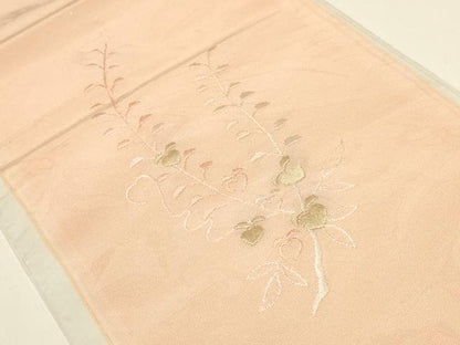 平和屋着物▼和装小物　半衿　まとめて5点　刺繍　花柄　花車　金糸　正絹　逸品　AABL5352ay