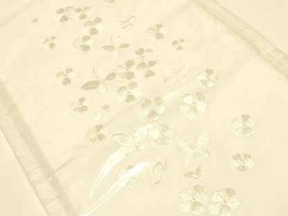 平和屋着物▼和装小物　半衿　まとめて5点　刺繍　花柄　花車　金糸　正絹　逸品　AABL5352ay