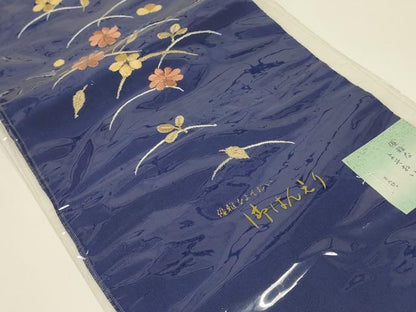 平和屋着物▼和装小物　半衿　まとめて5点　刺繍　花柄　松竹梅　金銀糸　正絹あり　逸品　AABL5354ay