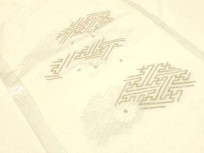 平和屋着物▼和装小物　半衿　まとめて5点　刺繍　花柄　松竹梅　金銀糸　正絹あり　逸品　AABL5354ay