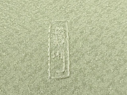 平和屋着物▼中国三大刺繍　蘇州刺繍　和装小物　半衿2点　総刺繍　片輪車花文　檜扇花文　金糸　正絹　逸品　未使用　AABL5355ay
