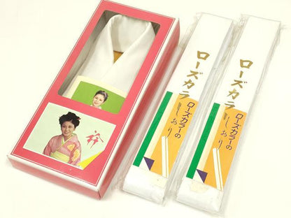 平和屋着物▼和装小物　美容衿・替衿　まとめて3点　ローズカラー　逸品　未使用　AABL5363ay