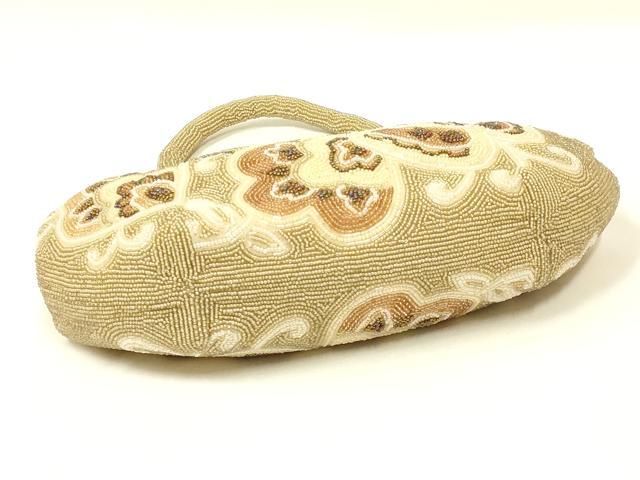 平和屋着物●和装小物　和装バッグ　ハンドバッグ　ビーズバッグ　花柄　更紗　逸品　AABL5374ay