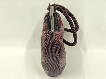 平和屋着物●和装小物　和装バッグ　ハンドバッグ　ビーズバッグ　幾何学模様　逸品　AABL5376ay