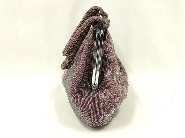 平和屋着物●和装小物　和装バッグ　ハンドバッグ　ビーズバッグ　花柄　逸品　AABL5379ay