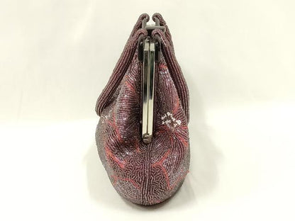 平和屋着物●和装小物　和装バッグ　ハンドバッグ　ビーズバッグ　芝文　逸品　AABL5382ay
