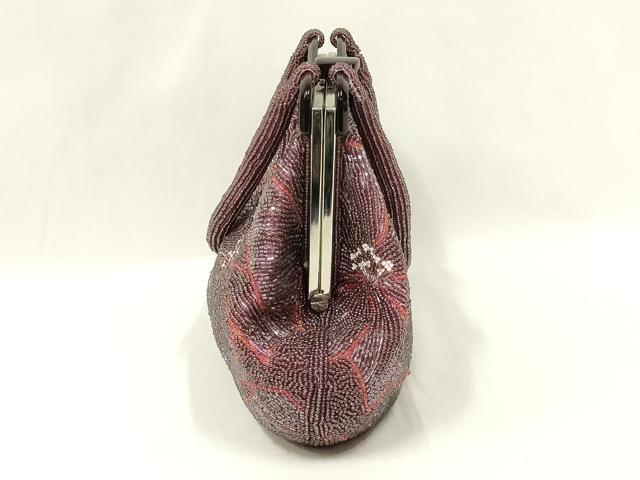 平和屋着物●和装小物　和装バッグ　ハンドバッグ　ビーズバッグ　芝文　逸品　AABL5382ay