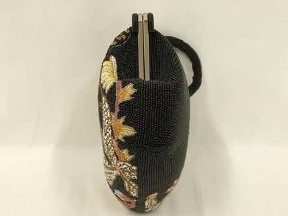 平和屋着物●和装小物　和装バッグ　ハンドバッグ　ビーズバッグ　花柄　逸品　AABL5387ay