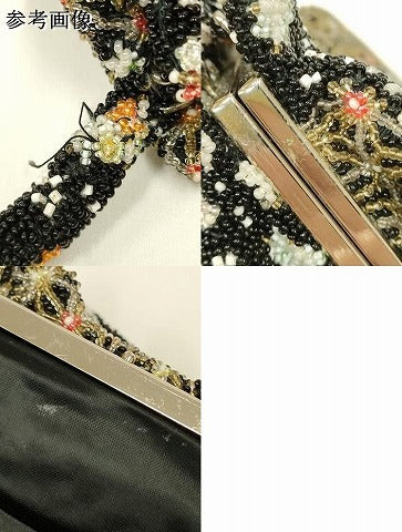 平和屋着物●和装小物　和装バッグ　ハンドバッグ　ビーズバッグ　手刺繍　切嵌吉祥文　逸品　AABL5388ay