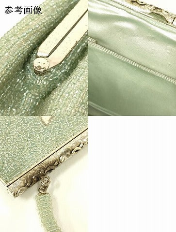 平和屋着物●和装小物　和装バッグ　ハンドバッグ　ビーズバッグ　花柄　逸品　AABL5396ay