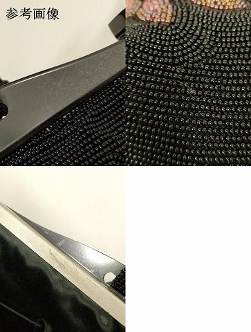平和屋着物●和装小物　和装バッグ　ハンドバッグ　ビーズバッグ　花柄　逸品　AABL5398ay