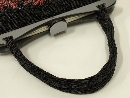 平和屋着物●和装小物　和装バッグ　ハンドバッグ　ビーズバッグ　花柄　逸品　AABL5398ay