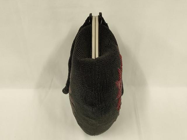 平和屋着物●和装小物　和装バッグ　ハンドバッグ　ビーズバッグ　花柄　逸品　AABL5398ay