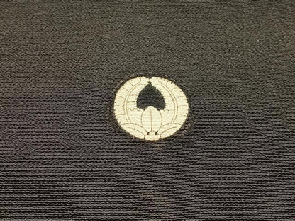 平和屋着物■豪華黒留袖　駒刺繍　鳳凰鏡裏文　暈し染め　金彩　正絹　逸品　AABL5401oa