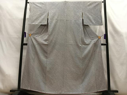 平和屋着物■大変加工の良い総絞り小紋　正絹　逸品　AABL5404oa