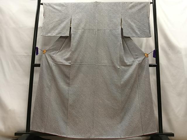 平和屋着物■大変加工の良い総絞り小紋　正絹　逸品　AABL5404oa