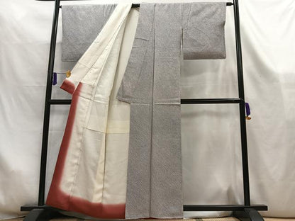 平和屋着物■大変加工の良い総絞り小紋　正絹　逸品　AABL5404oa