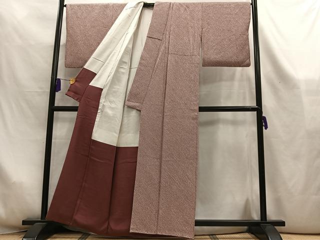 平和屋着物■大変加工の良い総絞り小紋　正絹　逸品　AABL5405oa