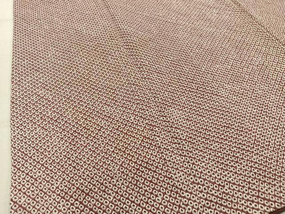 平和屋着物■大変加工の良い総絞り小紋　正絹　逸品　AABL5405oa