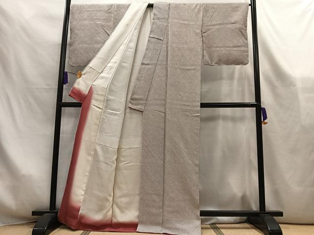 平和屋着物■大変加工の良い総絞り小紋　正絹　逸品　AABL5409oa