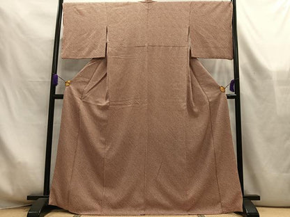 平和屋着物■大変加工の良い総絞り小紋　正絹　逸品　未使用　AABL5413oa