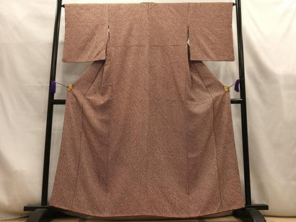 平和屋着物■大変加工の良い総絞り小紋　正絹　逸品　AABL5416oa