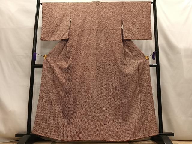 平和屋着物■大変加工の良い総絞り小紋　正絹　逸品　AABL5416oa