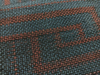 平和屋着物■上質な紬　幾何学文様　正絹　逸品　AABL5417oa