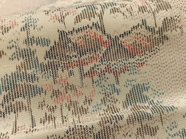平和屋着物■上質な紬　風景文　正絹　逸品　AABL5418oa