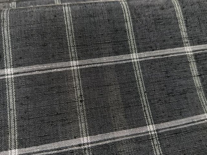平和屋着物■上質な紬　格子　正絹　逸品　AABL5421oa