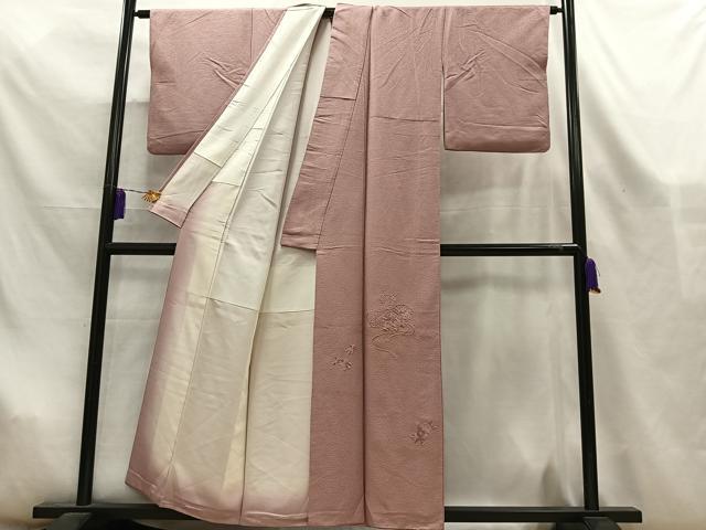 平和屋着物■豪華色留袖　総刺繍　文箱花文　正絹　逸品　AABL5422oa