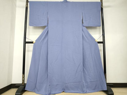 平和屋着物●上質な色無地　薄鼠色　正絹　逸品　AABL5444ck