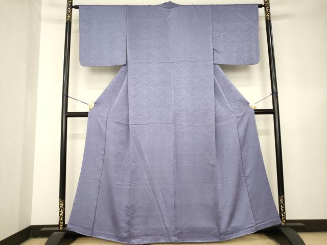 平和屋着物●上質な色無地　濃鼠色　正絹　逸品　AABL5448ck